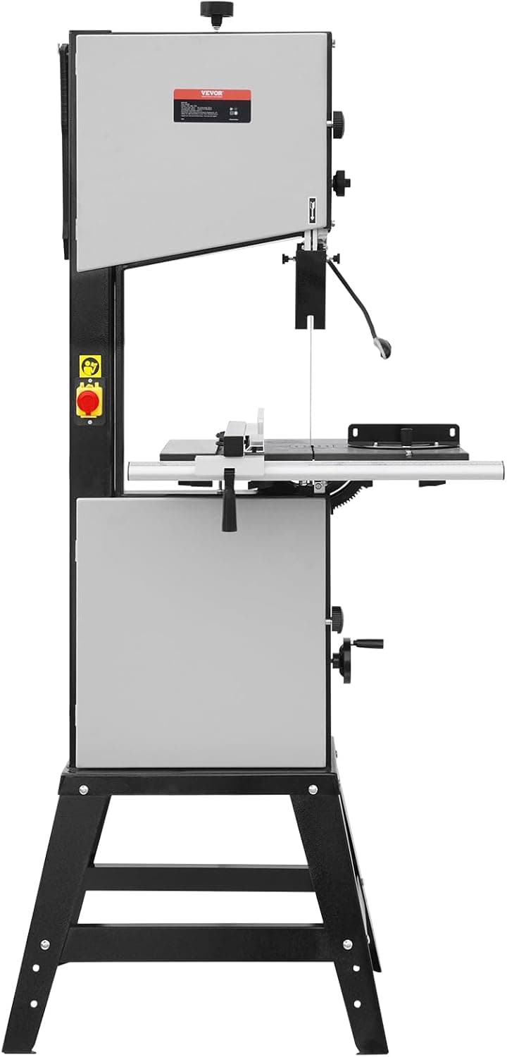 VEVOR Band Saw, 13.39-Inch, Benchtop Bandsaw with Stand, 440-846 RPM Continuously Viable Speed, 1100W 1-1/2HP, 110V, Optimized Work Light, and Miter Gauge, for Woodworking Aluminum Wood Metal Copper