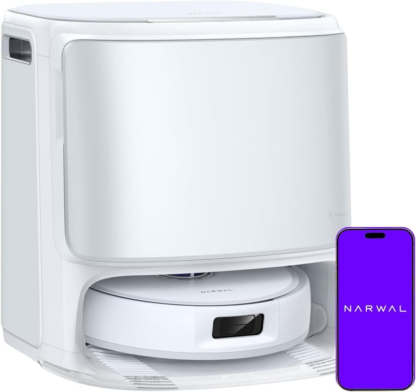 NARWAL Freo Z10 Robot Vacuum and Mop Combo, Tangle Free Robot Mop, 15,000Pa Suction, Adapts to Hard-to-Reach Areas, Self-Emptying, Mop Washing & Drying, Obstacle Avoidance, for Pet Hair & Hard Floor