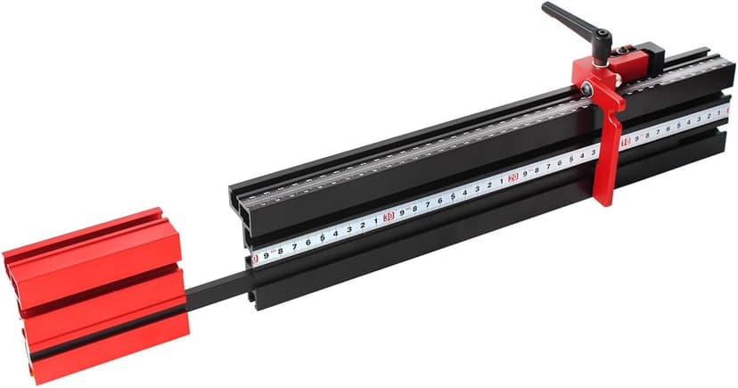 Miter Saw Fence for Woodworking Accessories, 75 T-Track Table Fence System with Laser Measure - Fits Portable Table Saws, Band Saws and Cabinet Saws (Fence Only)