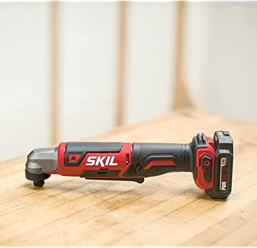 SKIL PWR CORE 12 Brushless 12V 1/4 Inch Hex Right Angle Impact Driver Includes 2.0Ah Lithium Battery and PWR JUMP Charger - RI574502