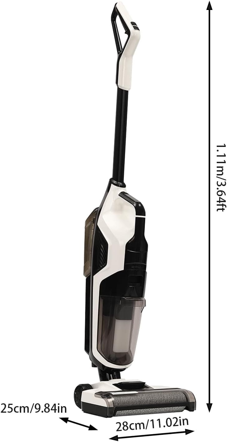 Wet Dry Vacuum Cleaner, Cordless Wet Dry Vacuum Floor Cleaner and Mop, Smart Wireless Self-Cleaning Vacuum Cleaner for Hard Floors, Double Water Tanks, Effortless Cleaning in One Operation