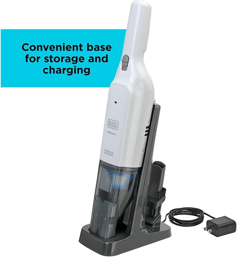 BLACK+DECKER 12V MAX Handheld Vacuum Cordless, dustbuster® AdvancedClean™ with Base Charger (HLVC315B10)