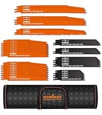 HORUSDY 10-Piece Reciprocating Saw Blades Set, Metal & Woodcutting Saw Blades