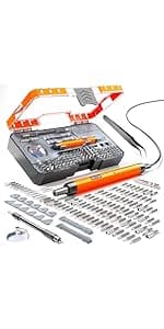 Electric Screwdriver Set, Precision Screwdriver Set, Magnetic Drill Bit, Magnetic Storage, Mini Precision Electric Screwdriver Repair Kit for PC RC Electronics