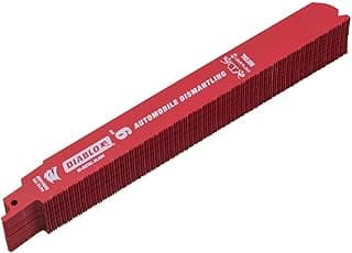 25 Pack 9 inch 14/18 TPI Diablo Steel Demon Bi-Metal Auto Dismantling Reciprocating Saw Blades for 1/16-5/16 Medium Metals