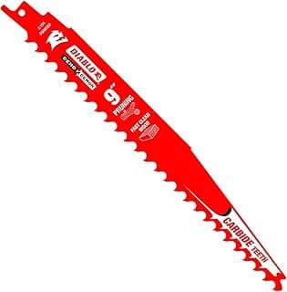 Diablo Demo Demon Carbide Tipped Reciprocating Saw Blades for Pruning and Clean Wood - Carbide Tooth Design - 9" Length, 3 TPI, 3-Pack - DS0903CP3