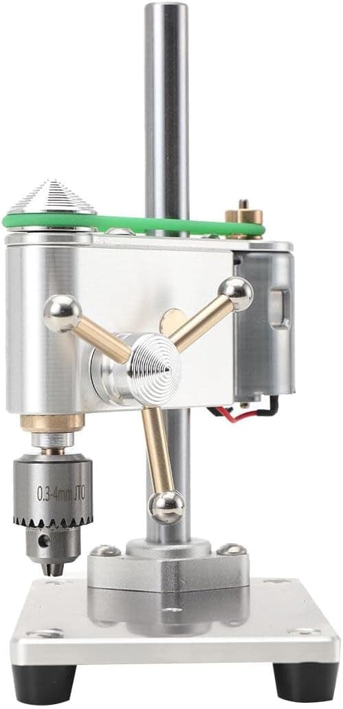 Mini Drill Press, Precision Variable Speed Benchtop Drill Press, Electric Portable Bench Drilling Machine JT0 Chuck CNC 360° Rotating for Metal Wooden DIY Jewelry Making Crafts Tool