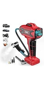 Cordless Impact Wrench 1/2" Compatible with Milwaukee 18V Battery, 1000Ft-lbs(1360N.m) High Torque Impact Driver, Electric Impact Gun with 4-Mode Speed, LED Work Light for Car(Bare Tool)