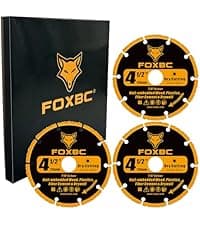 FOXBC 4-1/2 Inch Circular Saw Blade 120 Tooth for Plywood, OSB, Veneer, Plastics Cutting with 3/8 Inch Arbor - 3 Pack