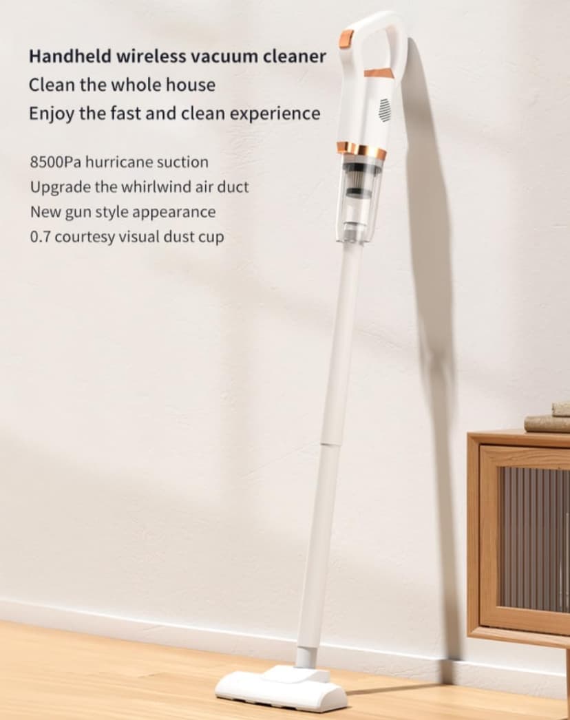 New Model Cordless Vacuum Cleaner, Powerful Stick Vacuum for Hardwood Floor, 35 Min Rechargeable Battery, 4 in 1 Lightweight Upright Vacuum for Pet Hair Carpet (1)