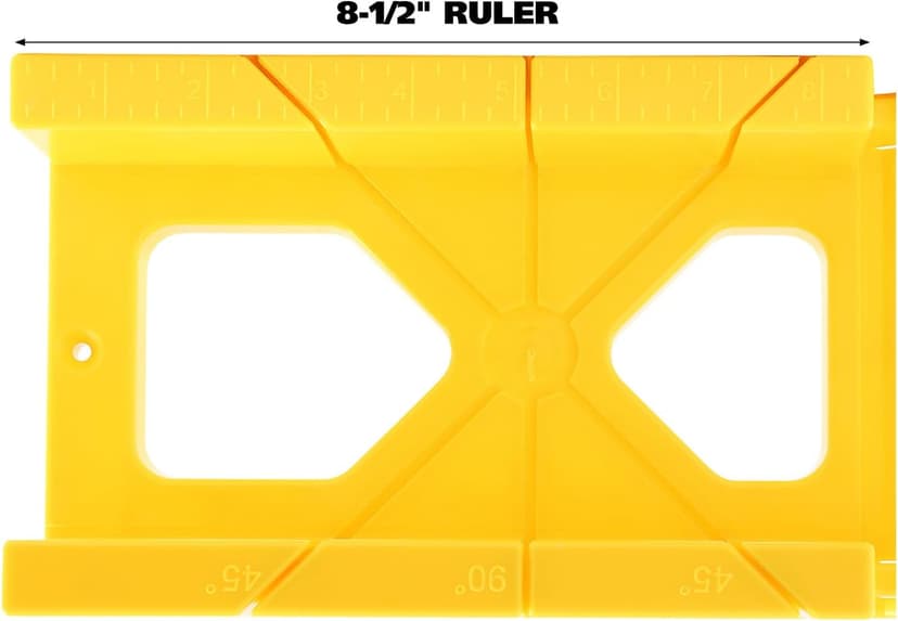GreatNeck BSB14 Mitre Box and Saw Set, 12 Inch Mitre Box with 14 Inch Back Saw, Precision Cuts for Trim and Molding, Woodworking and Beveled Corner Cuts