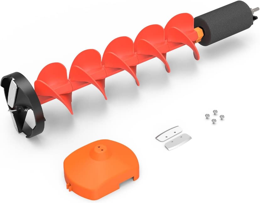 Eyoyo 6-8" Diameter Ice Auger Bit, 1 Set Replacement Blade & Blade Protector with 1/2 Inch Chunk Drill Adapter, Nylon Auger Convenient for Ice Fishing