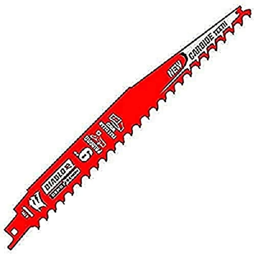 Diablo Demo Demon Carbide Tipped Reciprocating Saw Blades for Pruning and Clean Wood - Carbide Tooth Design - 9" Length, 3 TPI, 3-Pack - DS0903CP3