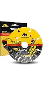 Cut Off Wheels 4-1/2", PRETEC 50+5 Pack Metal Cutting Wheel,Thin 4.5” Metal & Stainless Steel Fast Cutting Discs for Angle Grinder - 7/8" Arbor Hole