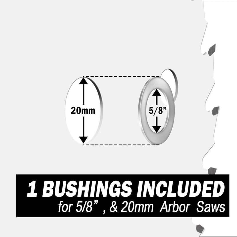 6''24 Teeth Circular Saw Blade for Wood Cutting - 2-Piece Set, Ideal for Plywood, Hardwood, OSB, and More
