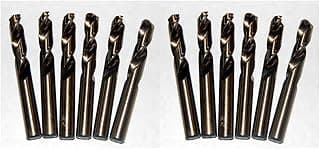 12 Pcs. Made in USA 3/32" M42-8% Cobalt Heavy Duty Screw Machine/Stub Drills for PH Stainless Steel, Inconel and Titanium