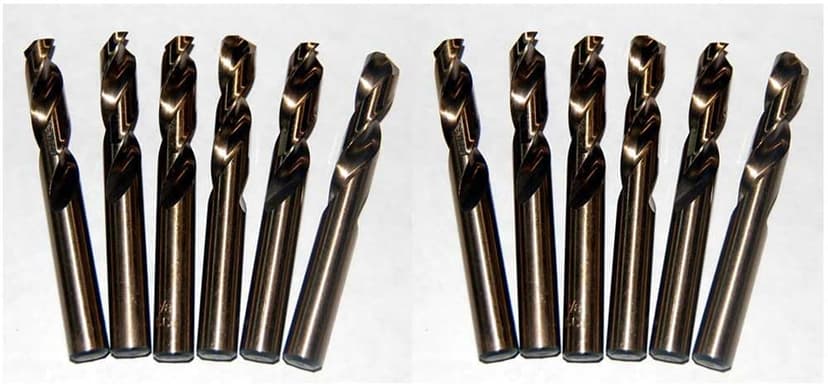12 Pcs. Made in USA 3/32" M42-8% Cobalt Heavy Duty Screw Machine/Stub Drills for PH Stainless Steel, Inconel and Titanium