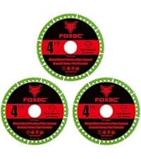FOXBC 4-1/2 Inch Circular Saw Blade 120 Tooth for Plywood, OSB, Veneer, Plastics Cutting with 3/8 Inch Arbor - 3 Pack