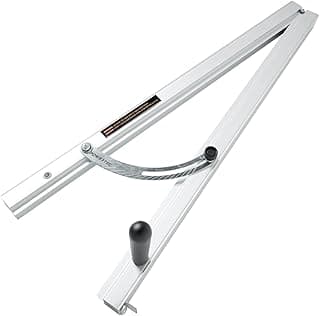 POWERTEC 71035V Table Saw Angle Cutting Jig for Creating Tapered Cuts | 24-Inch Lightweight Aluminum Rails and Laser Etched Scale, 15 Degrees of Taper, 1 PK