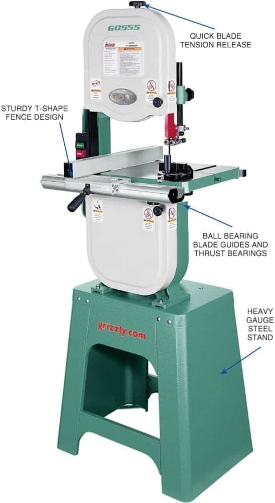 Grizzly Industrial G0555-14" 1 HP Bandsaw