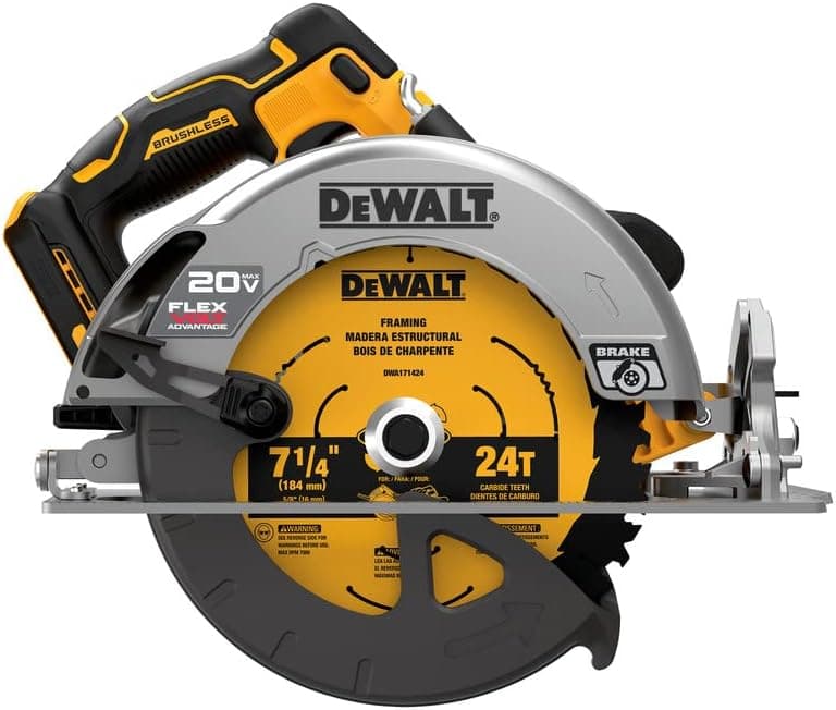 DEWALT DCS573B 20V MAX* 7-1/4 in. Brushless Cordless Circular Saw with FLEXVOLT ADVANTAGE™ (Tool Only)