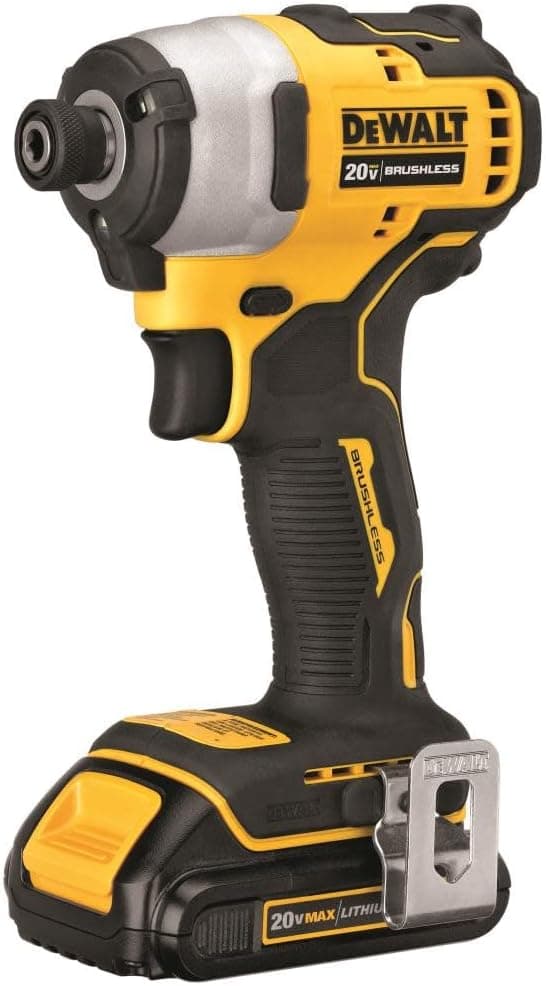 DEWALT ATOMIC 20V MAX* Impact Driver, Cordless, Compact Kit, 2 Batteries, 1/4-Inch (DCF809C2)