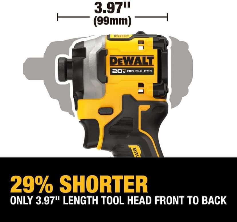 DEWALT ATOMIC 20V MAX 1/4 in. Brushless Cordless Impact Driver Kit with Battery and Charger Included (DCF850P1)