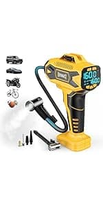 Cordless Impact Wrench 1/2 inch Compatible with DeWalt 20v Battery, 1000Ft-lbs(1360N.m) High Torque Impact Driver with 4-Modes, LED Light, Electric Impact Gun for Car/Truck/Mower(Bare Tool)