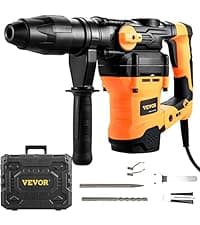 VEVOR 5/8" SDS-Plus Rotary Hammer Drill,20V Brushless Cordless Hammer Drills,4.0Ah Lithium-Ion Battery Powered,3.0A Fast Charger,Electric Demolition Hammers Variable Speed,Power Tool For Concret