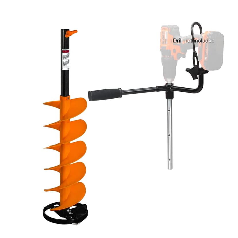 E-Drill Nylon Ice Auger Combo and Universal Adapter with 14” Extension (8-in)