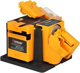 Hoteche 3-in-1 Electric Multi-Functional Sharpener 65W Universal Sharpening Station Grinding Machine for Knives, Drills, Chisels, and Scissors