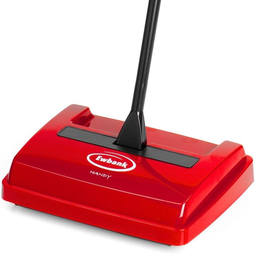 Ewbank Speedsweep Carpet Sweeper - Compact, Lightweight, Non-Electric Floor Cleaner - 46" Height, 12 oz, Red