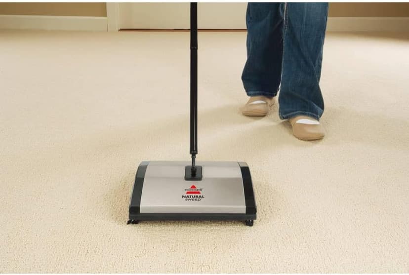 Bissell Natural Sweep Carpet and Floor Sweeper with Dual Brush Rotating System and 2 Corner Edge Brushes, 92N0A, 4.2 lb.