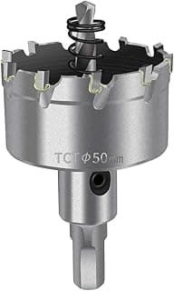 AUTOTOOLHOME 2 inch (50mm) Metal Steel Hole Saw Tooth Carbide Tip TCT Drill Bits Kit for Thick Metal Wood