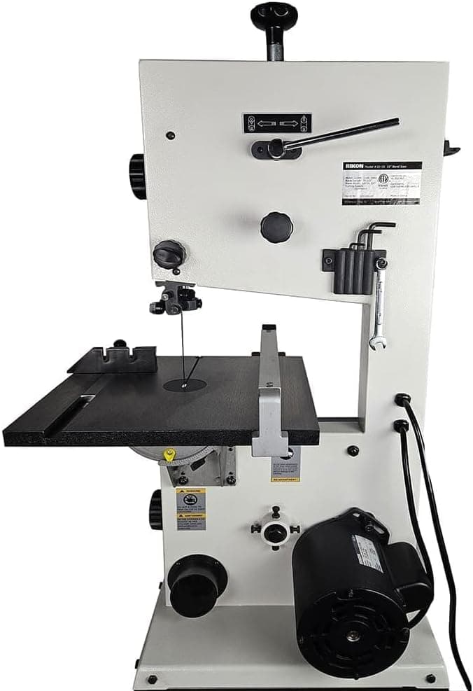 Rikon Power Tools 10-310 10" Bandsaw with Cast Iron Table, Steel Stand, Rip Fence, Quick-Release Tension & 4-5/8" Resaw Capacity