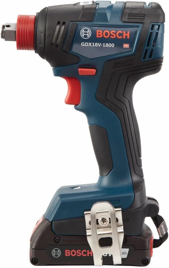 Bosch GDX18V-1800B12 18V Two-In-One 1/4 In. and 1/2 In. Bit/Socket Impact Driver/Wrench Kit with 2 Ah Standard Power Battery