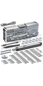 Electric Screwdriver Set, Precision Screwdriver Set, Magnetic Drill Bit, Magnetic Storage, Mini Precision Electric Screwdriver Repair Kit for PC RC Electronics