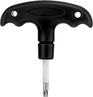 Golf Torque Wrench, Adjustable Golf Tool with Plastic Handle Metal Golf Driver Tool Golf Driver Spike Wrench Portable Golf Club Adjustment Head Tool for Golf Club Driver Equipment (Black)