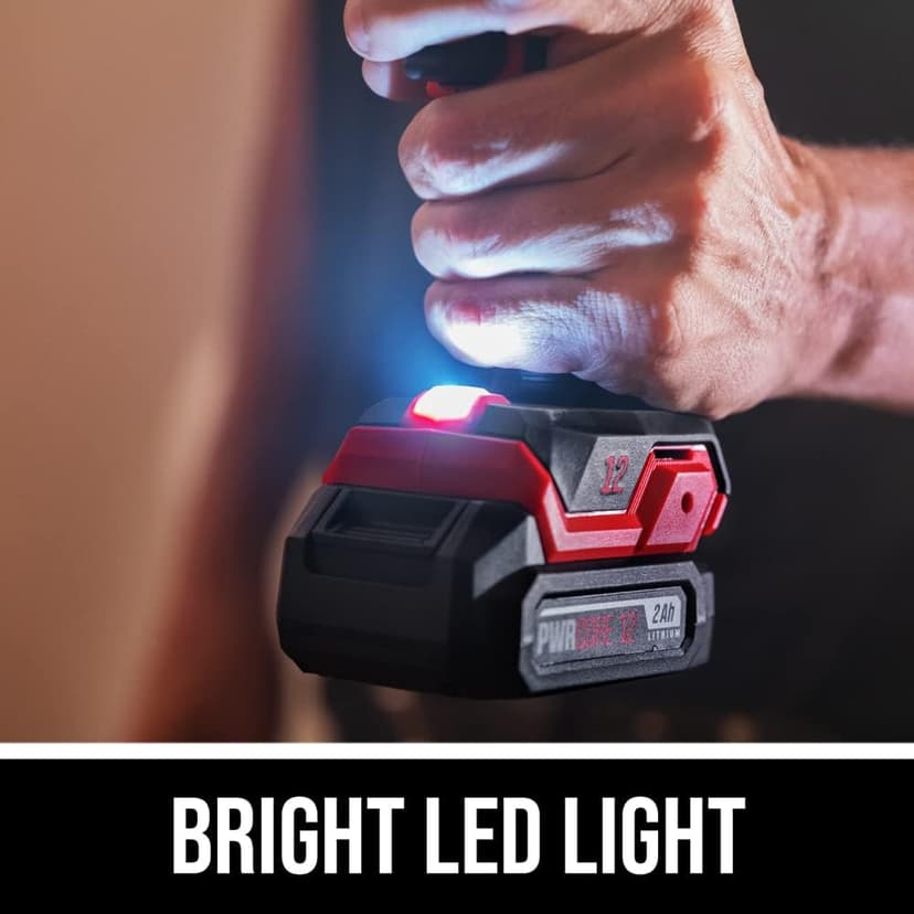 SKIL PWR CORE 12 Brushless 12V 1/2" Compact Variable-Speed Drill Driver Kit with 1/2'' Single-Sleeve, Keyless Chuck & LED Worklight Including 2.0Ah Battery and PWR JUMP Charger - DL6290A-10