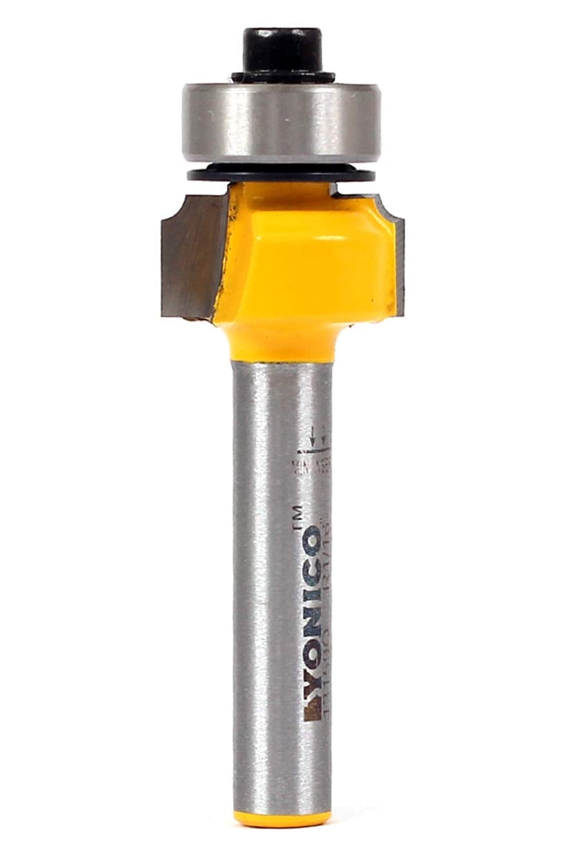 YONICO 13159q 1/16-Inch Radius Round Over Edge Forming Router Bit 1/4-Inch Shank