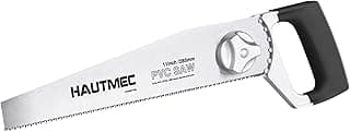 HAUTMEC Heavy Duty 11-Inch PVC/ABS Pipe Saw And General Purpose Hand saw, Adjustable Cutting Angle, For Cutting Pipe In Tight Spaces, for Trimming, Gardening, Wood, Drywall, And Plastic HT0027-SA