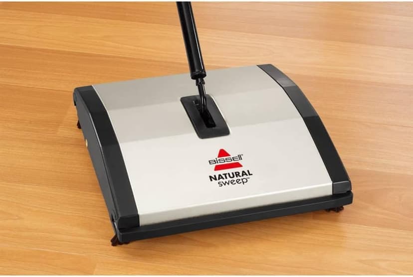 Bissell Natural Sweep Carpet and Floor Sweeper with Dual Brush Rotating System and 2 Corner Edge Brushes, 92N0A, 4.2 lb.