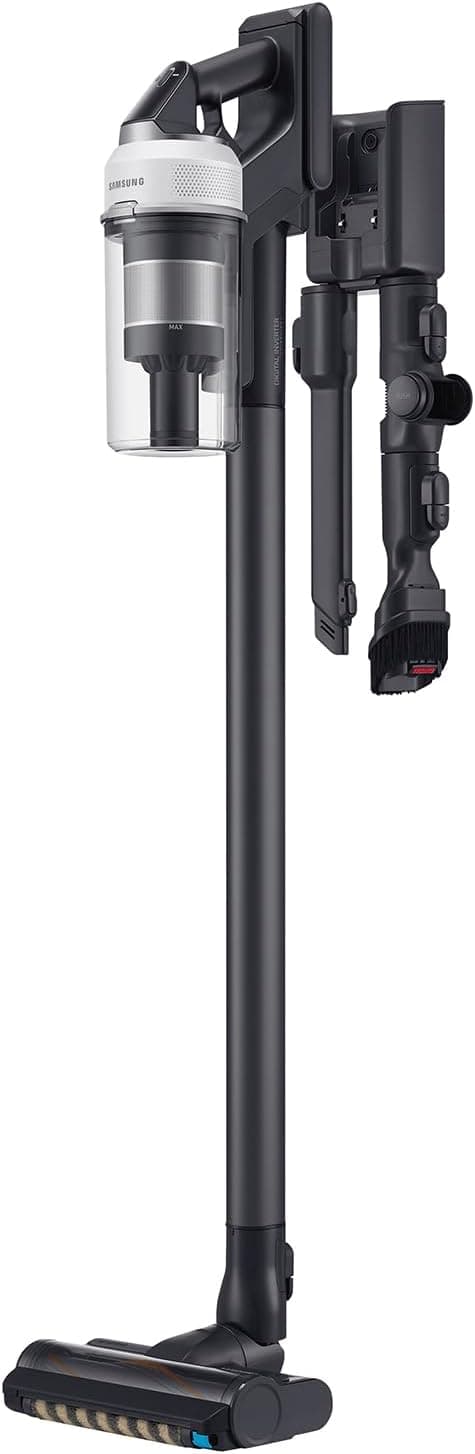 SAMSUNG Jet 85 Cordless Stick Vacuum, Lightweight w/Jet Dual Brush, Anti-Tangle Pet Tool, Removable Battery, Powerful Cleaning for Hardwood Floors, Carpets, Area Rugs, VS20C8522TW, Misty White