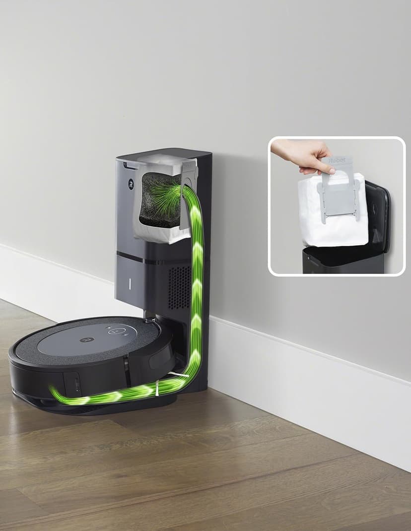 iRobot Roomba i4+ EVO Self Emptying Robot Vacuum - Empties Itself for up to 60 Days, Clean by Room with Smart Mapping, Compatible with Alexa, Ideal for Pet Hair, Carpets