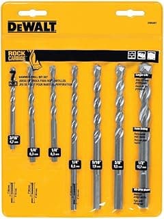 DEWALT Masonry Drill Bit Set, Percussion, Concrete & Block, 7-Piece (DW5207)
