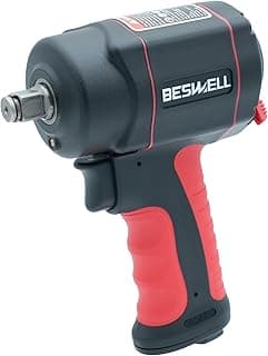 BESWELL-885 Ft.lbs Max Loosen Torque 1/2" Stubby Size Jumbo Hammer Air Impact Wrench-BW-112B3N