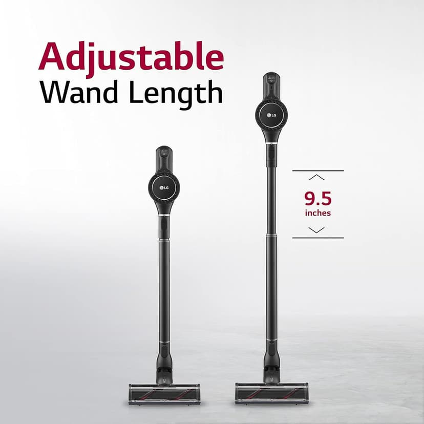 LG CordZero Cordless Vacuum, Lightweight, Powerful Suction for Pet Hair, Hard Floors, Carpet & Furniture. 2 Batteries for 100 Min Run Time, 10-Year Motor Warranty, A916BM (Renewed)