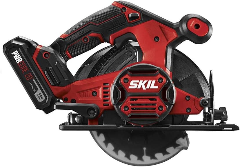 SKIL 20V 6-1/2 Inch Cordless Circular Saw Includes 2.0Ah PWR CORE 20 Lithium Battery and Charger - CR540602