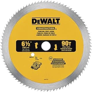 DEWALT Circular Saw Blade, 6 1/2 Inch, 90 Tooth, Vinyl Cutting (DW9153)