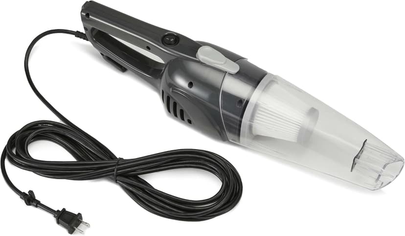 Amazon Basics 2-in-1 Corded Stick Vacuum Cleaner, Convertible to Handheld, Lightweight (3.9 LBS), with Washable HEPA Filter, Crevice Tools, 0.5L Dust Cup, 19.7-Ft Cord, 300W, Black